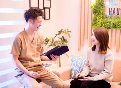 問診票の記入 & カウンセリング